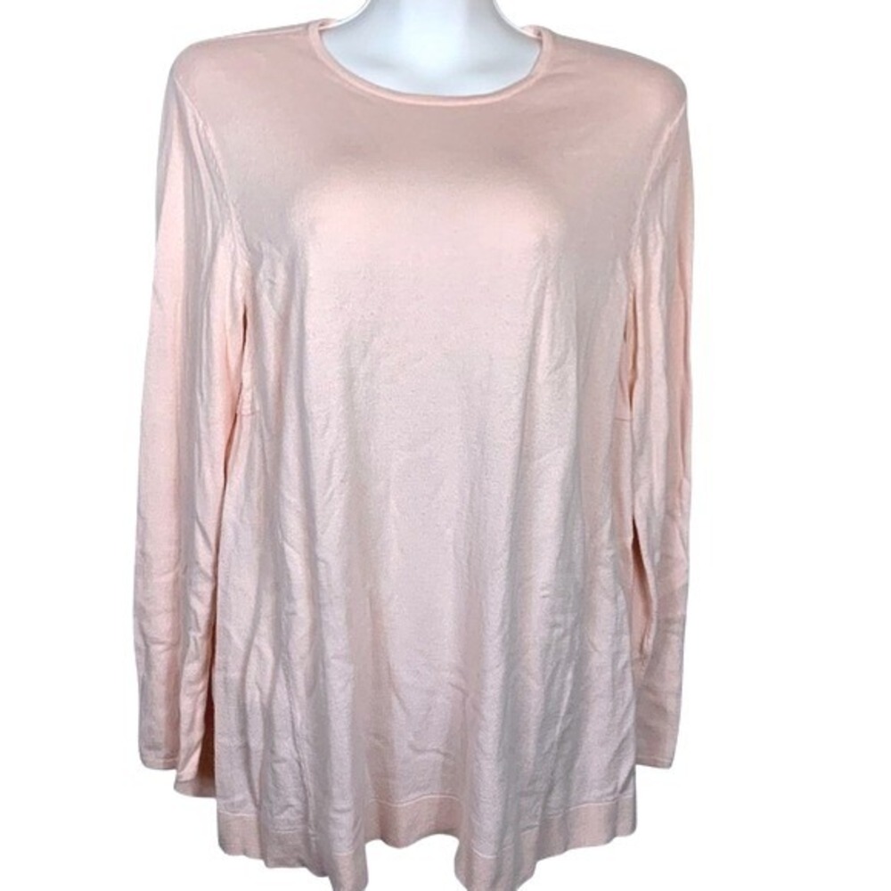 J. Jill Sweater Womens Medium Pink Long Sleeve Cotton Pullover Soft Girl Pastel